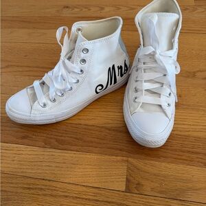 Converse White 'Mrs' High-Top Sneakers